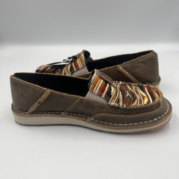 NEW Ariat Cruisers Brown Bomber Chimayo Leather Women’s Slip On Shoes Size 6.5 - Picture 10 of 13